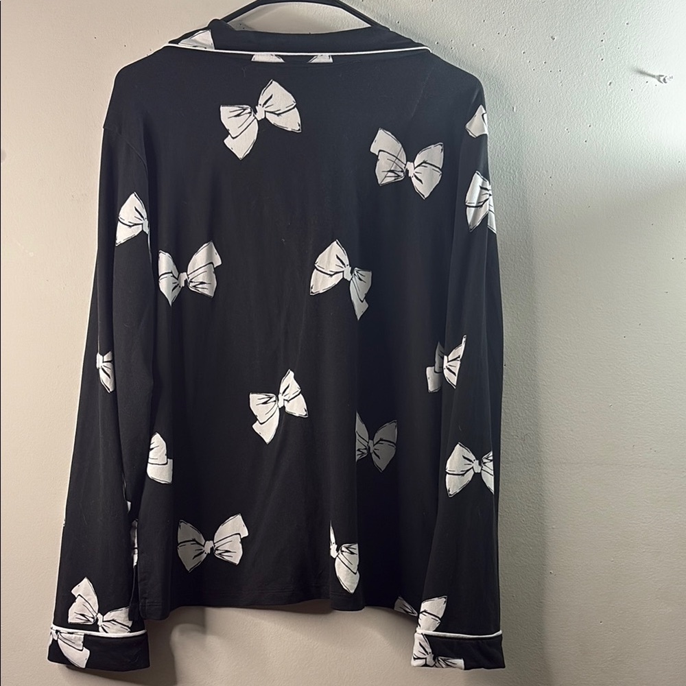 Kate Spade Black Pajama Top - Picture 2 of 6